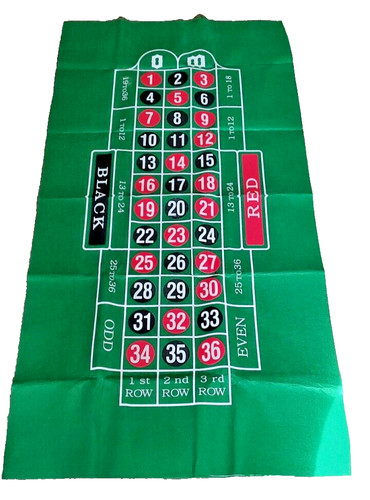 Roulette cloth - ("00"),
