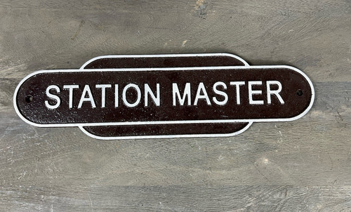 Station master sign - master, railway