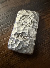 50g Hammered Silver Bullion