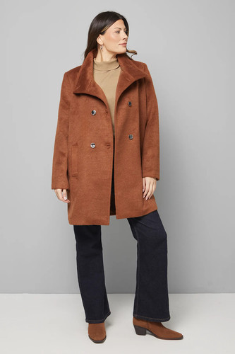 Wallis tobacco coat womens - wallis,