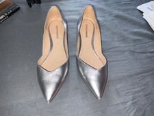 NICHOLAS KIRKWOOD LADIES SILVER SHOES WITH PEARL HEELS UK 4
