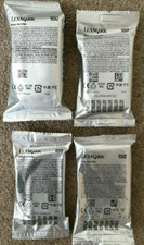 4x LEXMARK 100 Genuine Black Cyan Magenta Yellow Ink Cartridges Original Lexmark