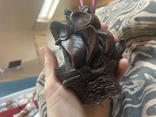 Vintage SPANISH ARMADA Ornate White and brown Resin CHESS SET   very large 