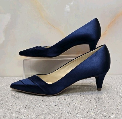 Hobbs navy satin pointed - hobbs,