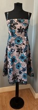 New York Laundry Sleeveless Dress Blue/grey Floral Size 12 Detachable Straps