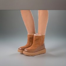 Fitflop Elin Suede Snuggle  Ankle Boots Light Tan UK 6