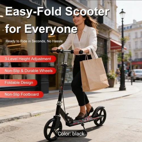 Foldable big wheel scooter - foldable,