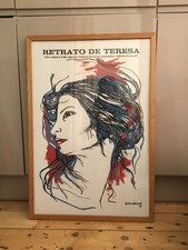 RETRATO DE TERESA Cuban Silkscreen Movie Poster by SERVANDO CABRERA / Cuba Art