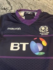Scotland Macron Rugby Sevens Match Quality Navy & Purple Home Shirt.