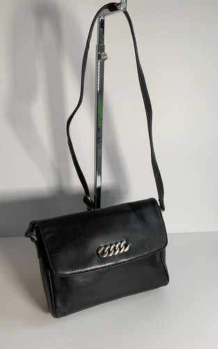 Vtg 90s black leather - black, shoulder