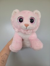 Giftworks Large Soft Toy Pink Tiger Lion With Glitter Eyes Comforter Plush