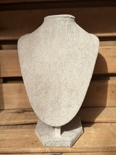 Ex Display Grey Velour Fabric Jewellery Necklace Display Bust Stand #OTR219