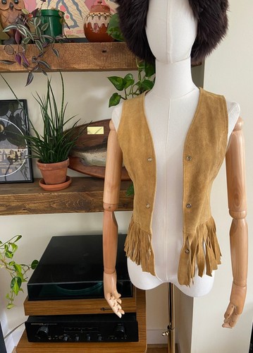 Vintage 1970s beige suede - 1970s,