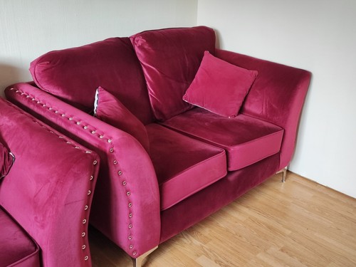 Sofa seater burgundy wine - sofa,