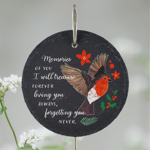 Christmas robin grave stick - grave,