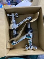 2X Twin Taps Set Hot and Cold Pair Tap Traditional Bath Bathroom Basin Sink UK