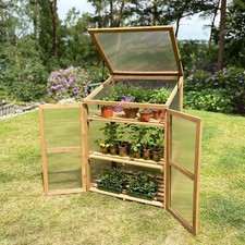 Wooden polycarbonate growhouse - wooden,