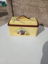 Large Ceramic Bread Bin with A