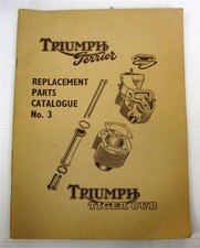 TRIUMPH Terrier + Tiger Cub Motorcycle Owners Parts List Feb 1956 Part #3