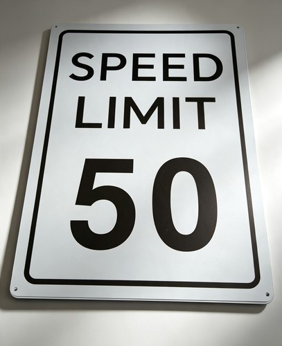 Speed limit sign - speed, 50