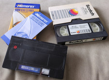 2x VHS Cleaning Tapes - Scotch Video Cassette Head Cleaner & Memorex