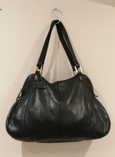 Marks &Spencer Large Black Genuine Leather Tote/Underarm Shoulder Bag