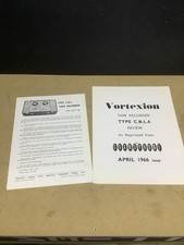 VORTEXION CBL Reel To Tape Recorder Brochures