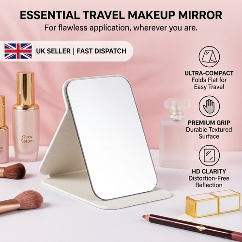 Portable folding makeup mirror - folding,