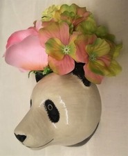 QUAIL LARGE SIZE WALL VASE OR POCKET - GIANT PANDA BEAR - WILDLIFE ANIMAL FIGURE