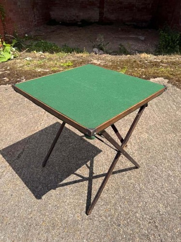 Vintage folding card table - folding,