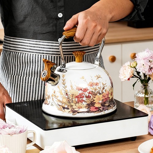 Whistling kettle floral - kettle,