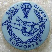 Vintage RAF / Royal Air Force Sky-Diver Supporter / Skydiving Badge
