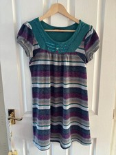 Pussycat London striped knit tunic dress size M