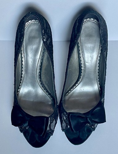 Dolcis black lace satin - lace, peep