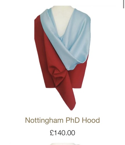 Academic hood university - hood, of