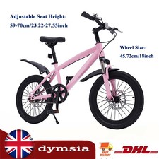 18 Inch Kids Girls Boys Bike 18" Wheel Mountain Bike 1 Speed Kids Bike Pink UK