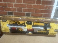 CAT Construction Express Train Motorised Lights Train Set -Damaged Boxed New