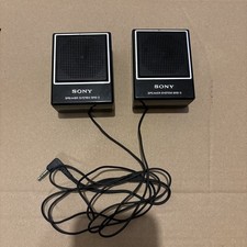 Vintage Sony Walkman SRS-3 Portable Mini Stereo Speaker System - 3.5 Jack Rare