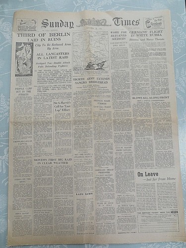 Ww2 newspaper raf lancasters - raf,