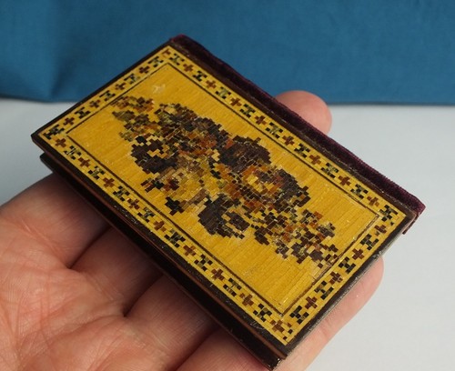 Antique tunbridge ware book - tunbridge,