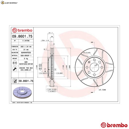 Brake discs 8601 - 2x, for