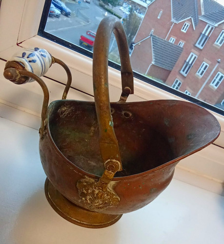 Antique copper brass coal - antique,