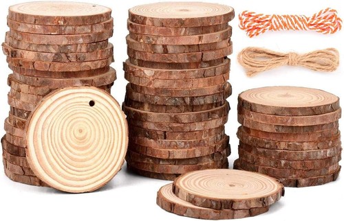 60pcs wood log wooden slices - wood,