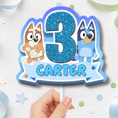 Bluey birthday cake topper - topper, |