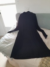 Twiggy Collection Marks & Spencer..Long Length High Necked Dress Size 24.Black.