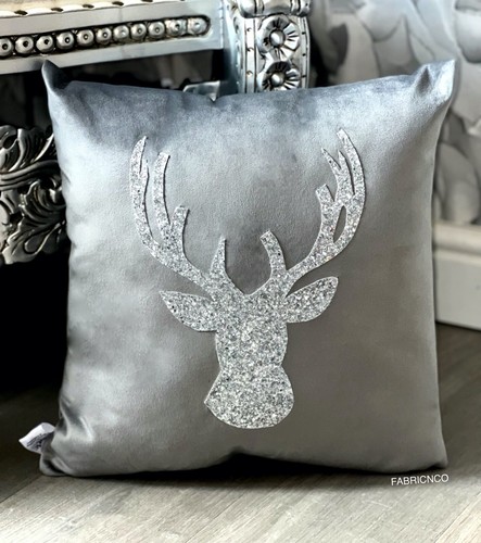 Grey plush velvet - grey,