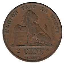 1870 Belgium 2 Cent Coin