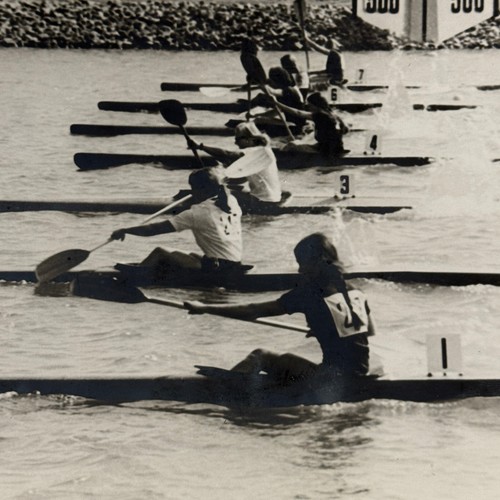 Rowing boat race - race, canoe