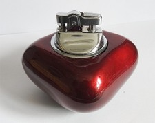 METALLIC RED CERAMIC TABLE LIGHTER JAPAN