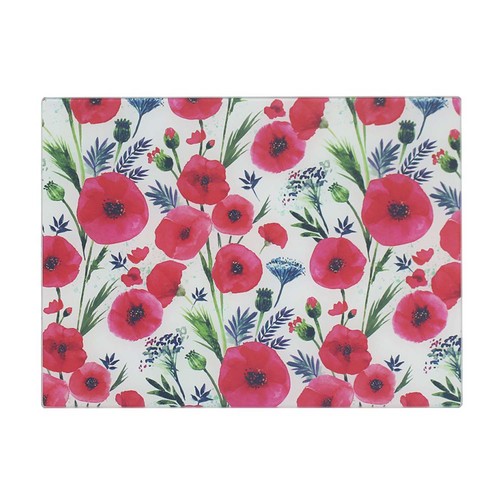 Glass cutting board poppy - cutting,